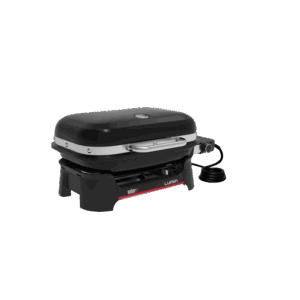 Weber Lumin Compact barbecue elettrico, nero. Grill compatto con coperchio e indicatore di temperatura.