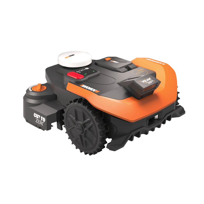 Worx Landroid Vision robot rasaerba WR312E, autonomo, senza filo perimetrale, arancio/nero.