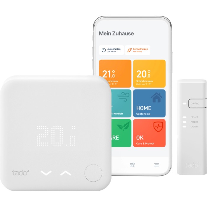 tado° Smart Thermostat Starter Kit V3+ per riscaldamento e riscaldamento a pavimento.
