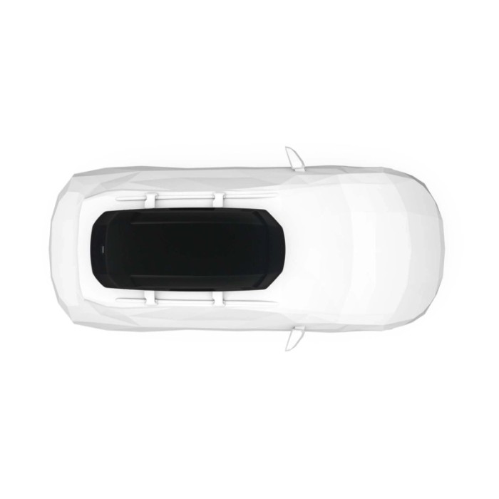 Box da tetto per auto Force 3 nero aeroskin L