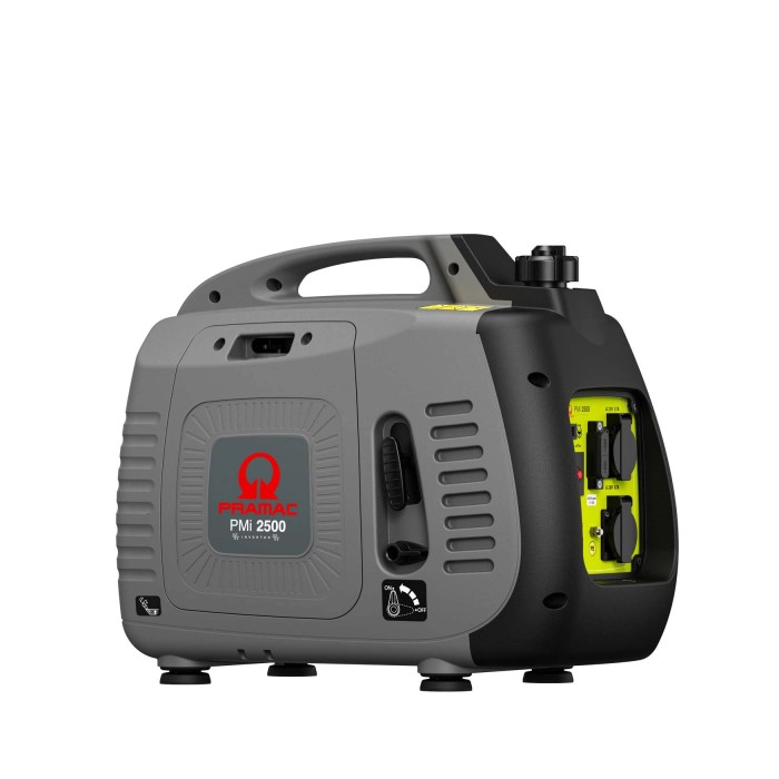 Generatore di corrente t.b.t. grigio per uso mobile.