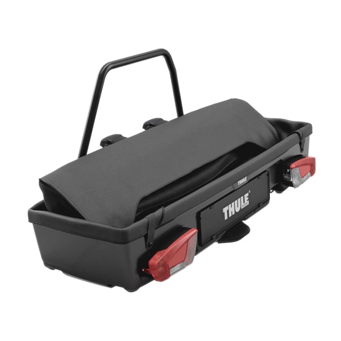 Rimorchio bici Thule nero per trasporto merci, accessori.