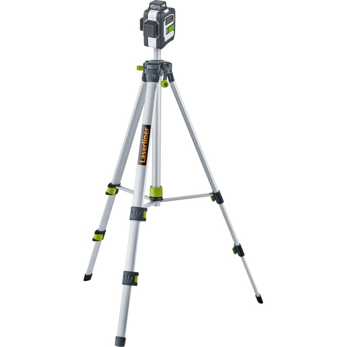 Laserliner 3D Laser Set CompactPlane-Laser 3G con treppiede per un allineamento preciso.