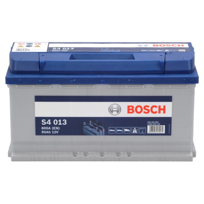 Batteria auto Bosch S4 KSN S4 013, 95 Ah, per auto. Batteria di avviamento affidabile.
