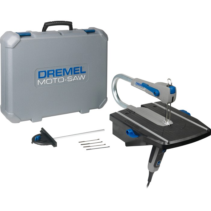 Seghetto alternativo Dremel Moto-Saw MS 20 con accessori e valigetta.