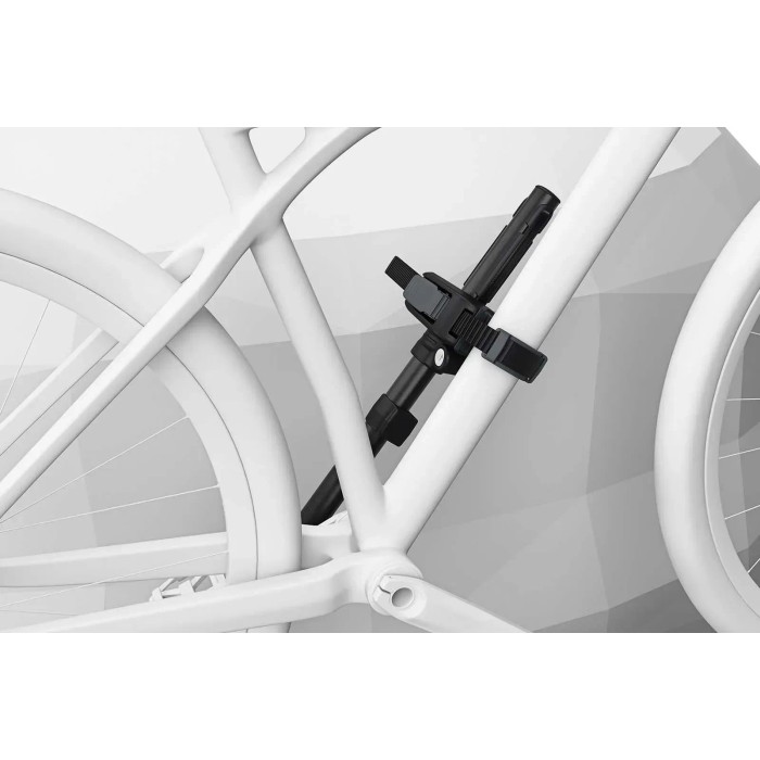 Portabici t.b.t. fissato al telaio della bicicletta.