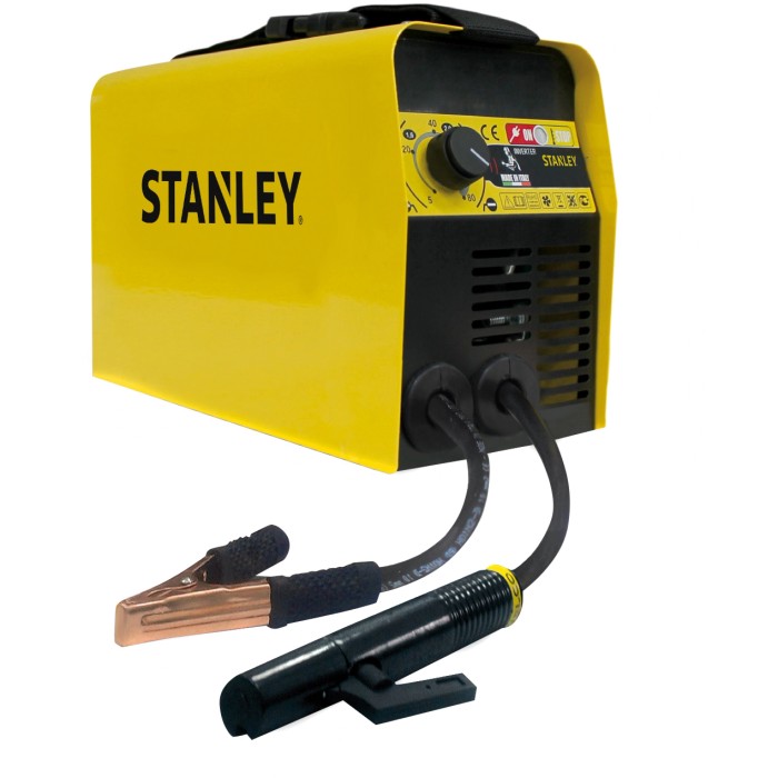 Saldatrice gialla Stanley con accessori.