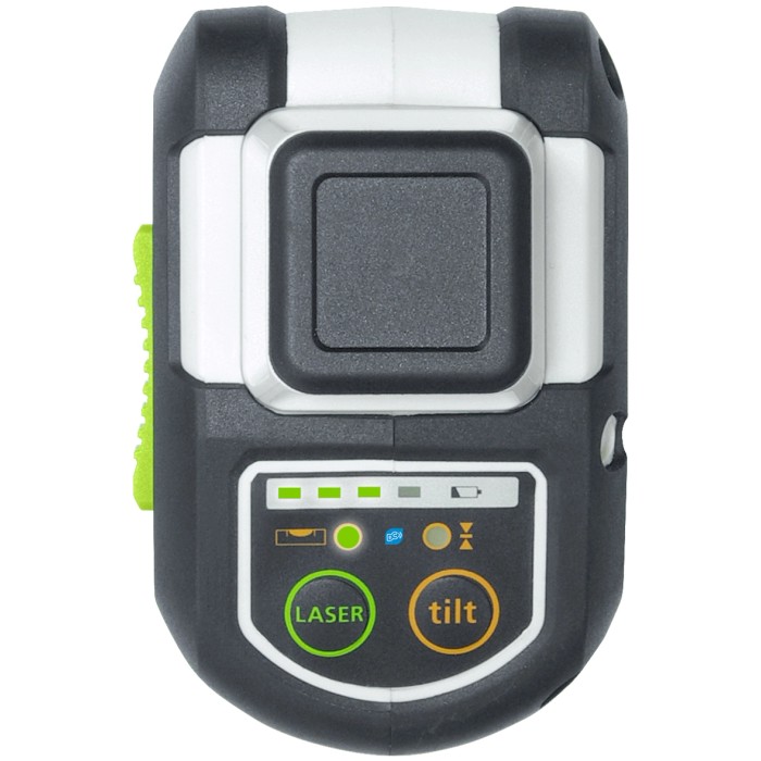 Laserliner CompactLine-Laser G360: Livella laser con funzione tilt e indicatore batteria.
