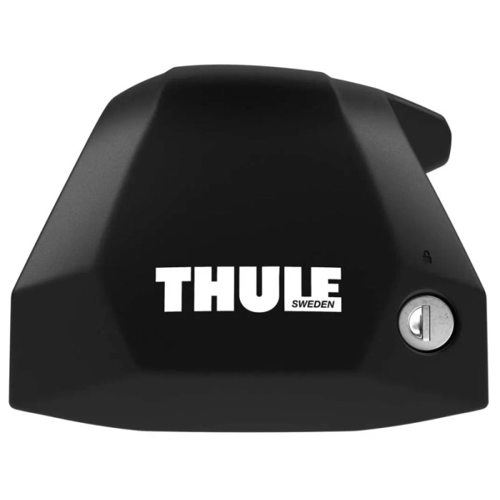 Accessorio nero per sistema di trasporto Thule con serratura per un trasporto sicuro.