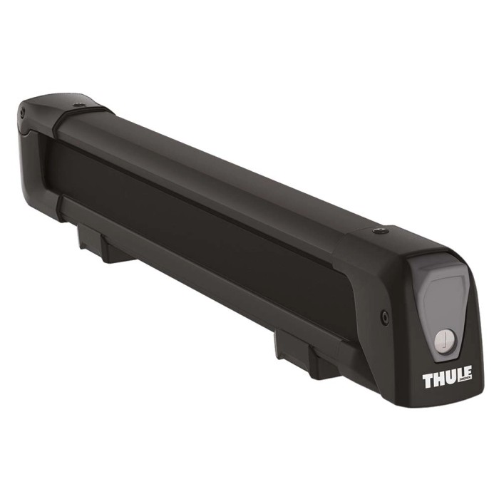 Portasci e snowboard Thule nero per un trasporto sicuro.