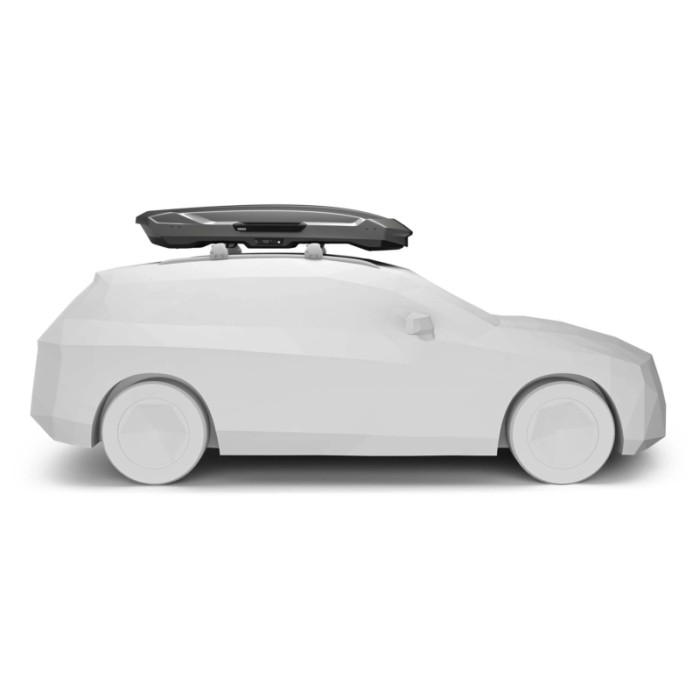 Box da tetto per auto Motion 3 XL Low titanio lucido