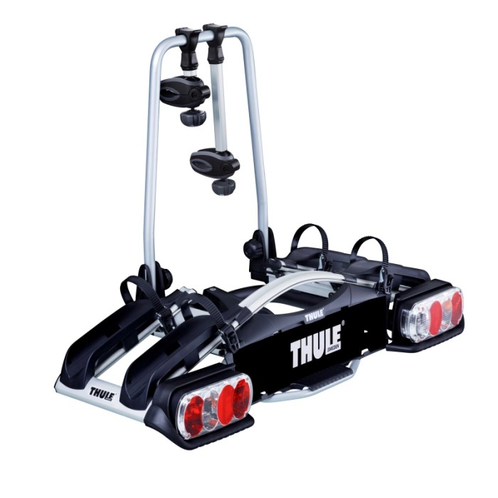 Portabiciclette Thule Euroway G2 per gancio traino, argento e nero.