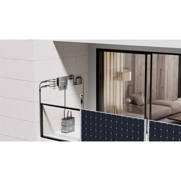 t.b.t. Sistema solare da balcone con inverter e accessori di montaggio.
