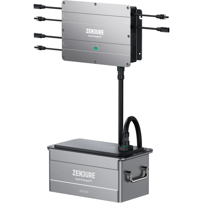Batteria Zendure SolarFlow AB1000 per impianto solare da balcone, 960 Wh, tecnologia al litio ferro fosfato.