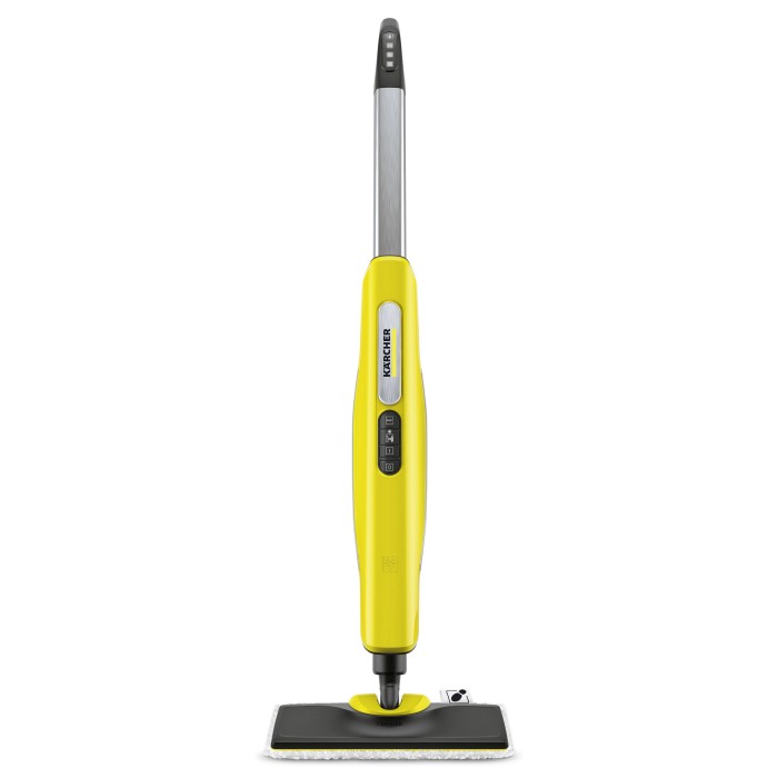Pulitore a vapore Kärcher SC 3 Upright EasyFix, giallo, per pulizia pavimenti senza chimica.