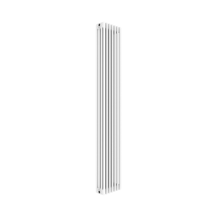 Radiatore verticale bianco t.b.t. per sistemi di riscaldamento.