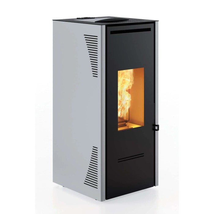Stufa a pellet canalizzata Invicta Talo Plus 11,6 kW grigio