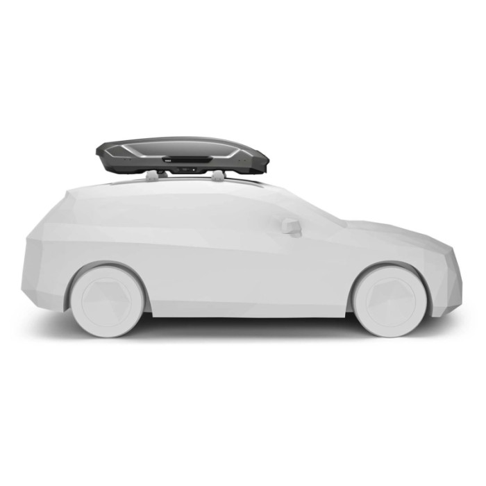 Box da tetto per auto Motion 3 L titanio lucido