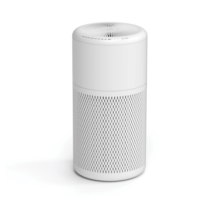 Purificatore d'aria bianco t.b.t. per un clima interno migliore.