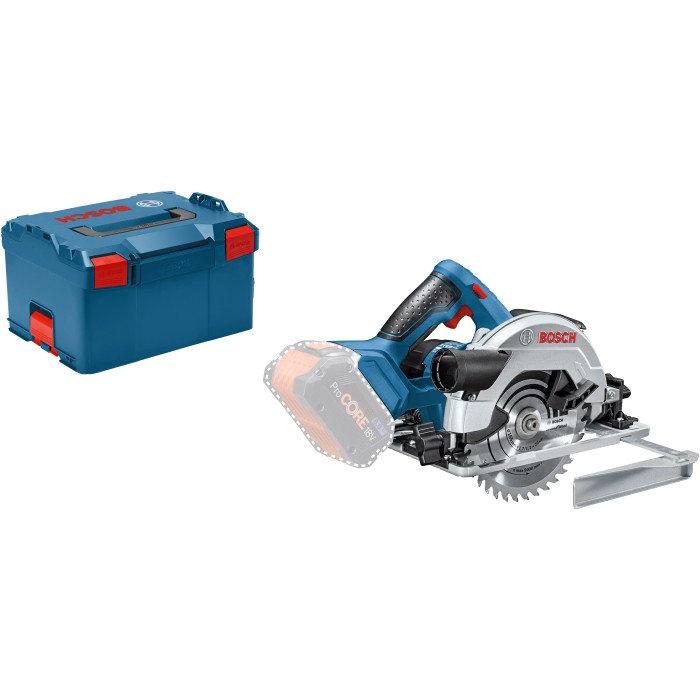 Sega circolare a batteria Bosch GKS 18 V-57 G Solo con lama e L-Boxx.