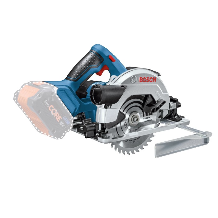 Sega circolare a batteria Bosch Professional GKS 18V-57 G con lama e L-Boxx.