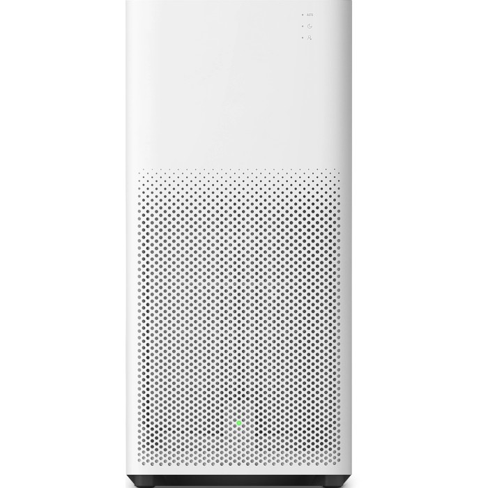 Purificatore d'aria bianco con motivo a punti per aria pulita in casa.