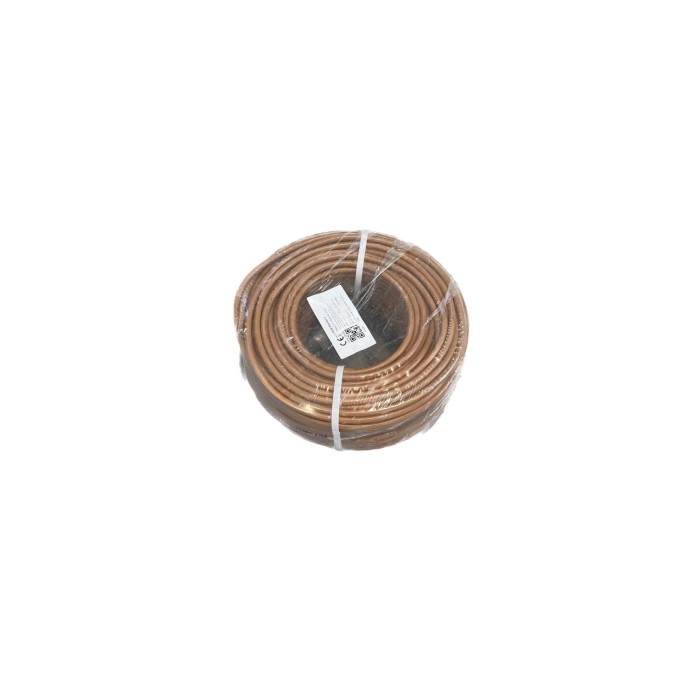 Rotolo di cavo unipolare e multipolare t.b.t., marrone, per installazioni elettriche.
