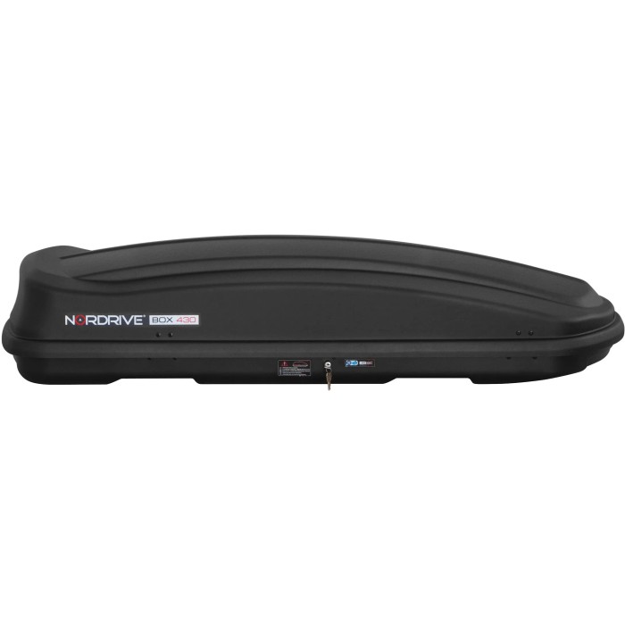 Box da tetto nera per trasporto auto, marca t.b.t.