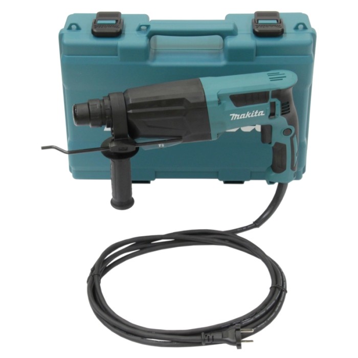 Martello combinato Makita HR2670 con valigetta, trapano SDS-Plus 800W per cemento, acciaio e legno.