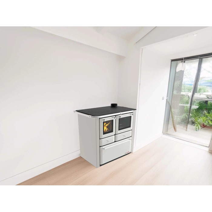 Cucina a legna Emilia Vulcania 6,3 kW bianco