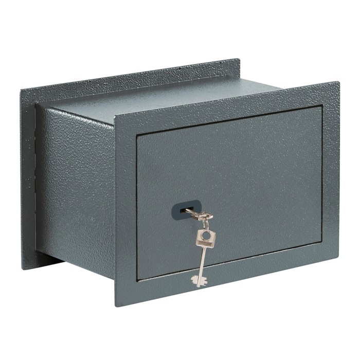 Cassaforte a muro Burg Wächter Pure Safe PSW 120 K antracite con chiave.