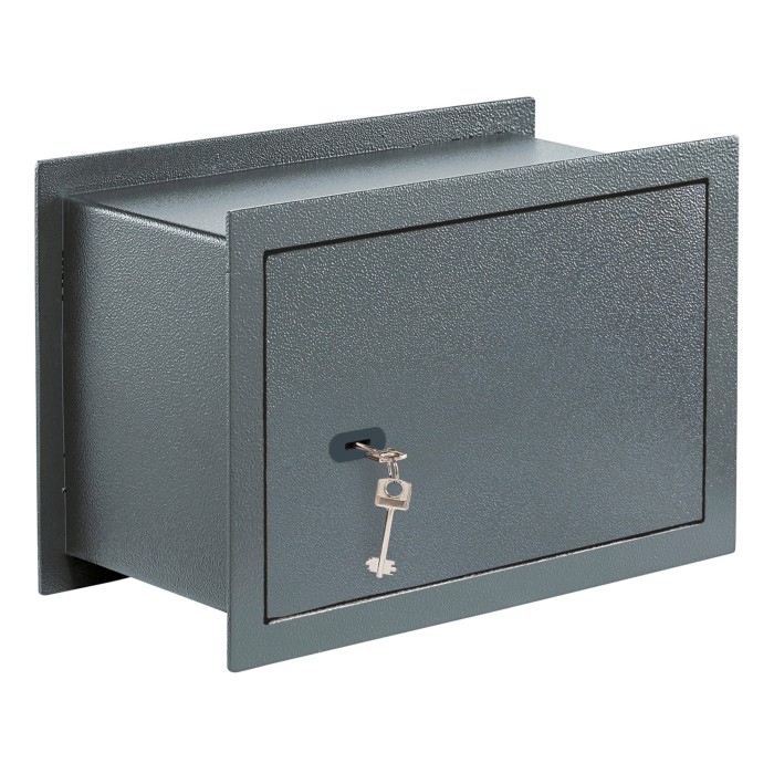 Cassaforte a muro Burg Wächter Pure Safe PSW 130 K antracite con chiave.