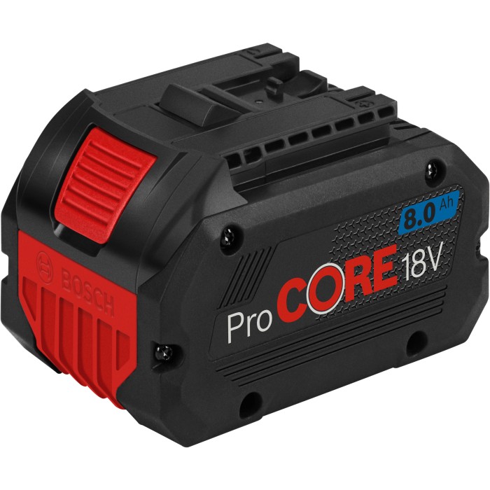 Bosch Professional ProCore 18V 8Ah batteria per elettroutensili, nero/rosso.