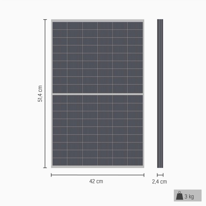 Pannello solare EcoFlow 110W: Pannello monocristallino con dimensioni, pieghevole per power station.