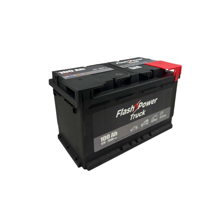 Batteria auto nera Flash Power Truck, 12V 100Ah.