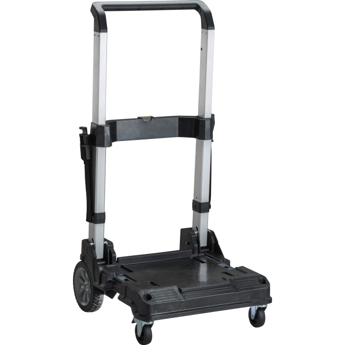 Carrello Stanley FatMax TStak con manico in alluminio per cassette porta attrezzi e sistemi di stoccaggio.