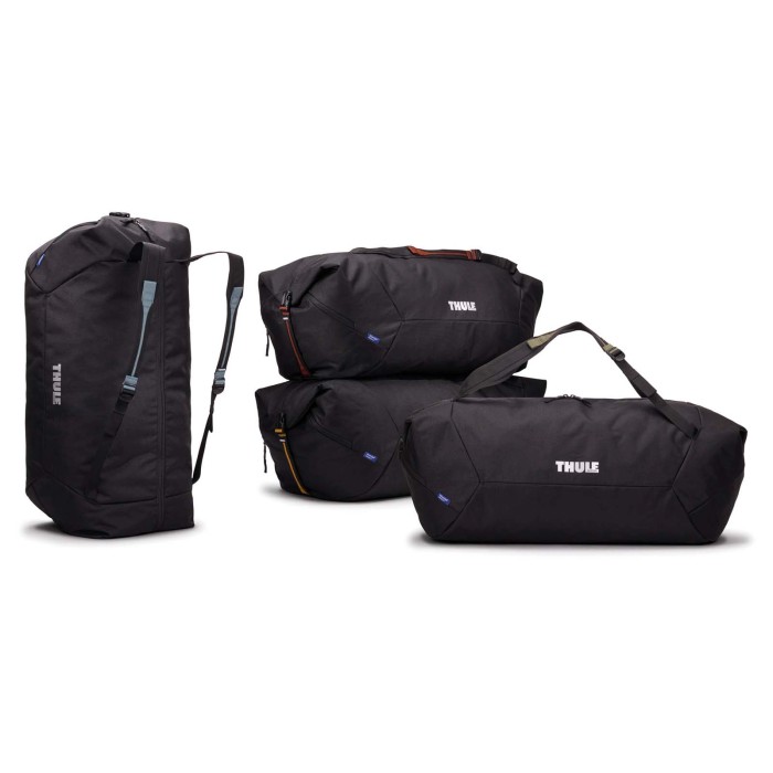 Borse da trasporto Thule nere in varie dimensioni e design.