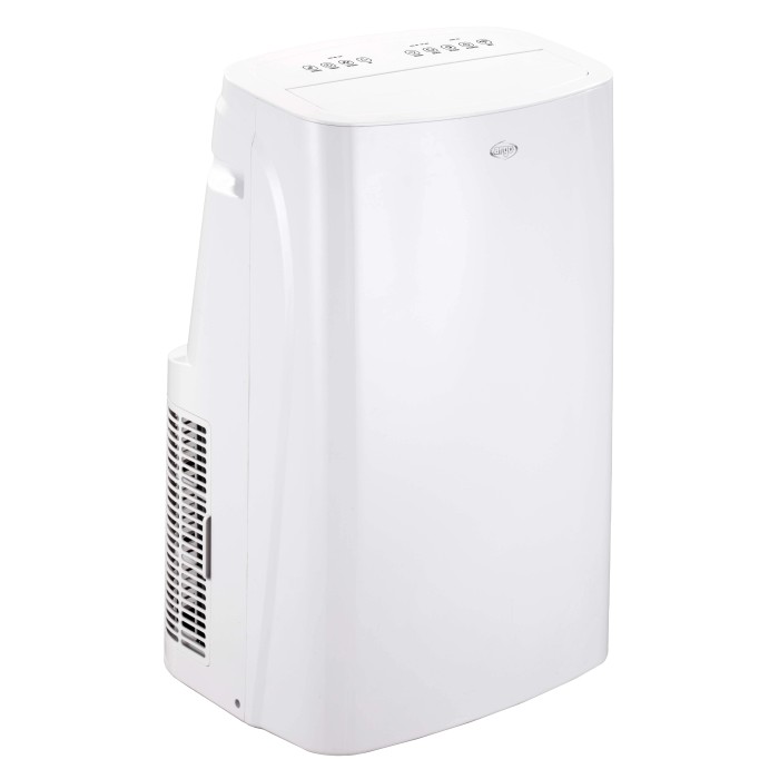 Condizionatore portatile bianco per OBI: ideale per climatizzare gli spazi abitativi.