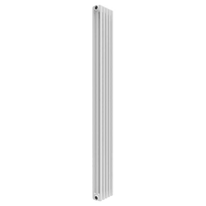 Radiatore verticale bianco t.b.t. per sistemi di riscaldamento moderni.