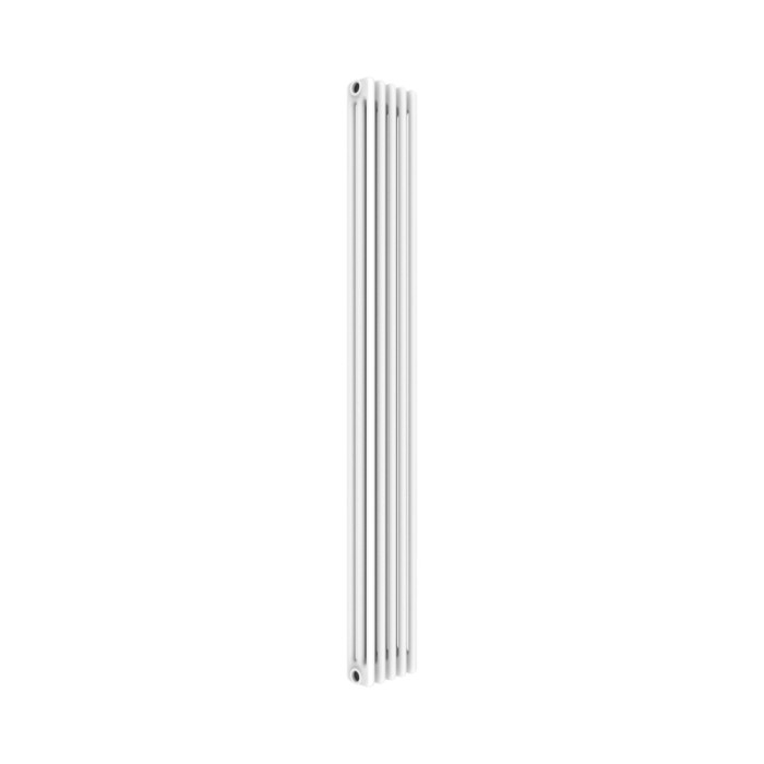 Radiatore verticale bianco t.b.t. per sistemi di riscaldamento.