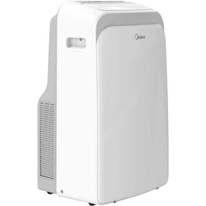 Condizionatore portatile bianco t.b.t. di Midea per OBI. Compatto ed efficiente.