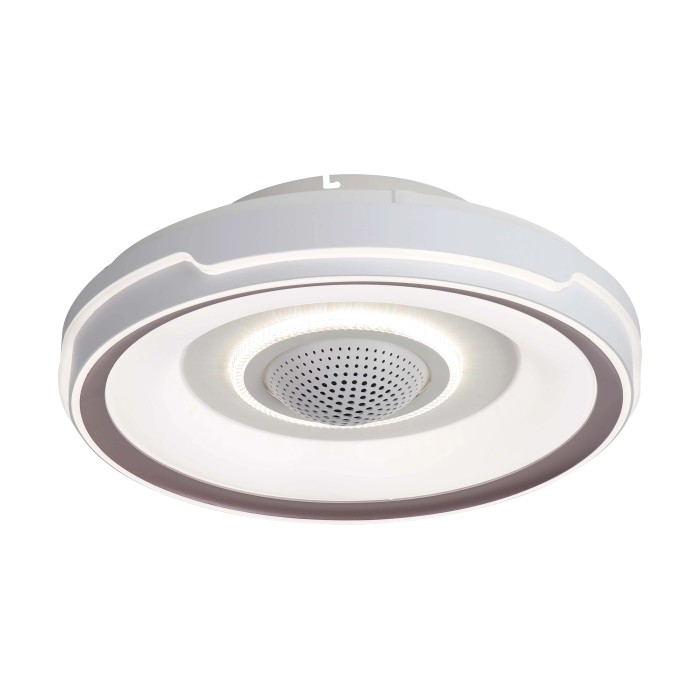 Plafoniera LED moderna t.b.t. bianca con forma rotonda.