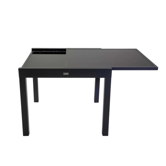 Tavolo in alluminio Boise allungabile antracite 90/180x90h75 cm