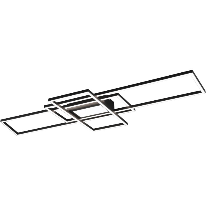Moderna plafoniera LED antracite Irvine, 105x42 cm, con design rettangolare.