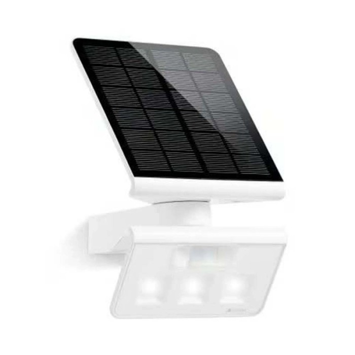 Applique solare a LED Steinel X Solar L-S bianca con sensore di movimento.