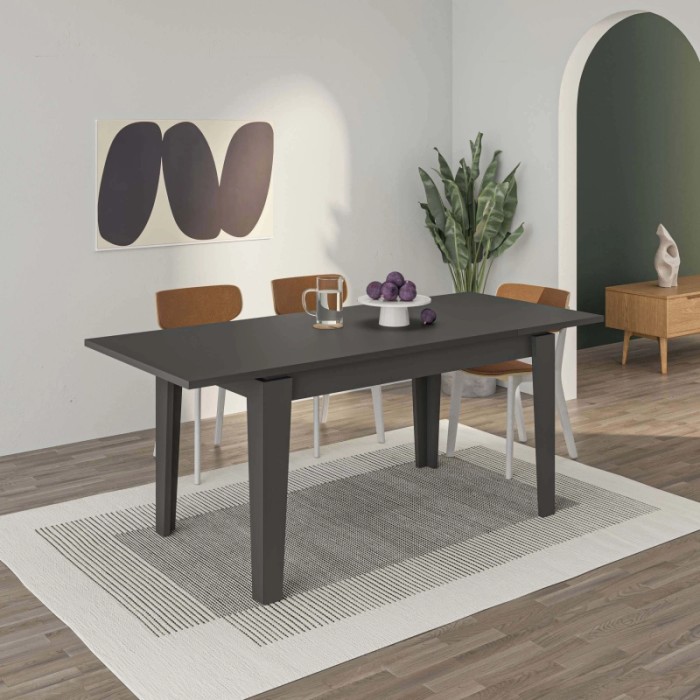 Tavolo allungabile da pranzo Tolmen antracite 140x80 cm