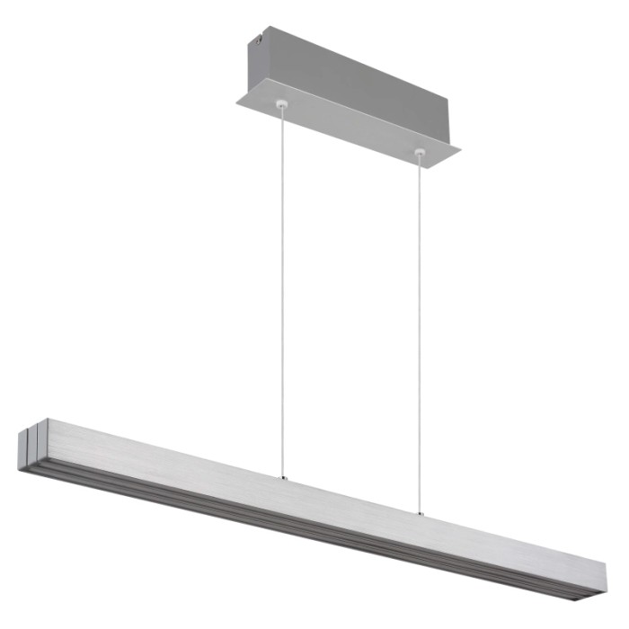 Moderna lampada a sospensione t.b.t. in argento per un'illuminazione elegante.