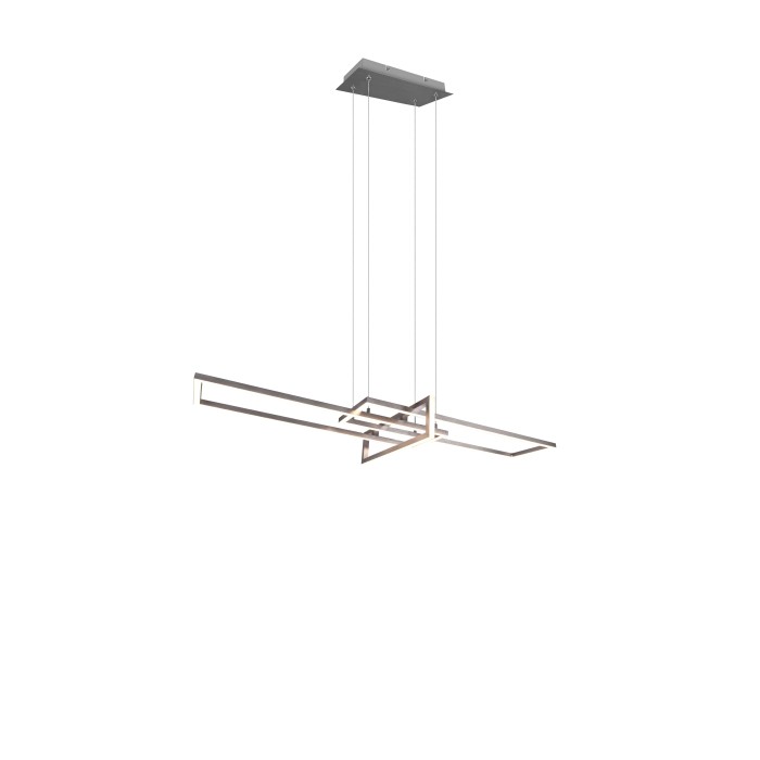 Moderna lampada a sospensione t.b.t. con design geometrico per un'illuminazione elegante.
