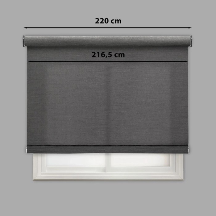 Tenda a rullo Lino filtrante 220x250 cm antracite