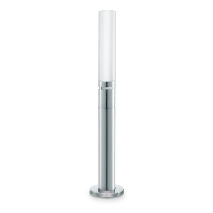 Lampada da vialetto a LED Steinel GL60 in acciaio inox e vetro opale, con rilevatore di movimento.